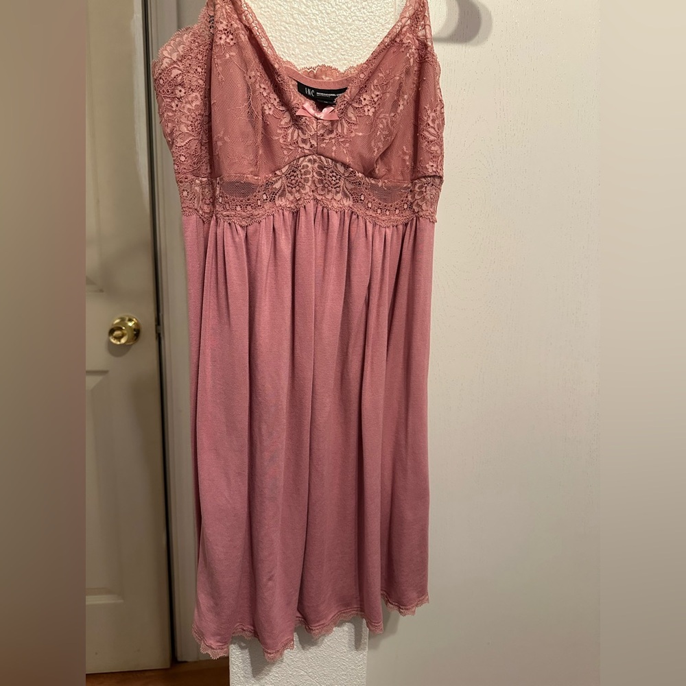 Pink lace nightgown